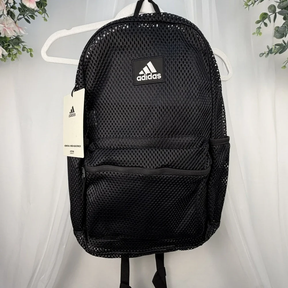 adidas Hermosa 2 Mesh Backpack Black See-Through, Transparent, One Size,